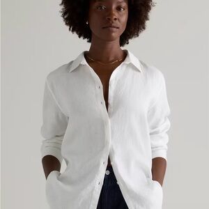 Quince 100% European Linen Long Sleeve Shirt XS